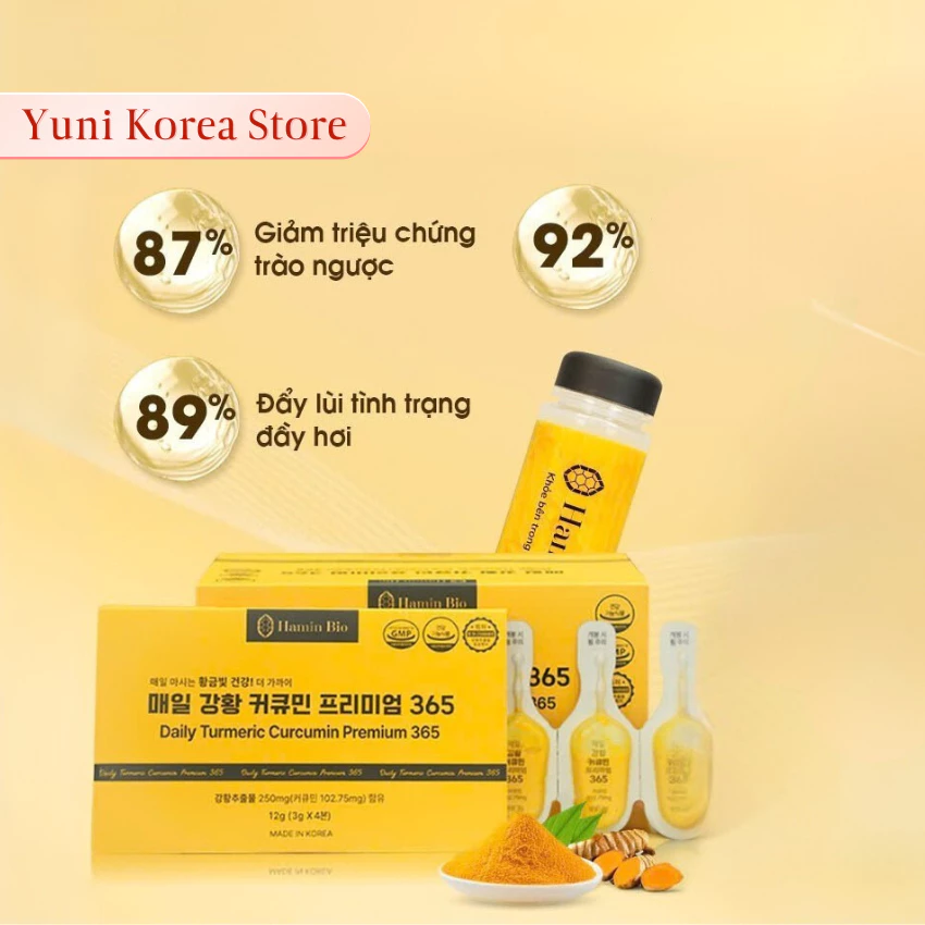 Tinh Bột Nghệ Daily Curcumin Hamin Bio Hàn Quốc Hộp 32 Tép, Giúp Tăng Cường Sức Đề Kháng Đẹp Da Chống Lão Hoá - 2