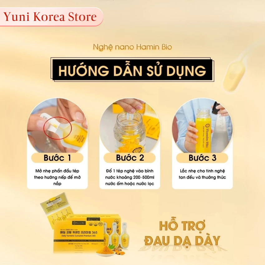 Tinh Bột Nghệ Daily Curcumin Hamin Bio Hàn Quốc Hộp 32 Tép, Giúp Tăng Cường Sức Đề Kháng Đẹp Da Chống Lão Hoá - 5