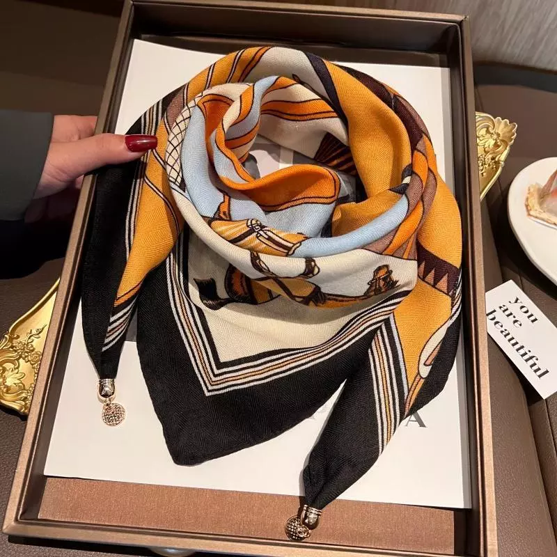 Khăn Lụa Tam Giắc Hình Vuông Cho Nam Giới - Ấm Áp Và Sang Trọng Phù Hợp Mọi Thời Tiết - 2