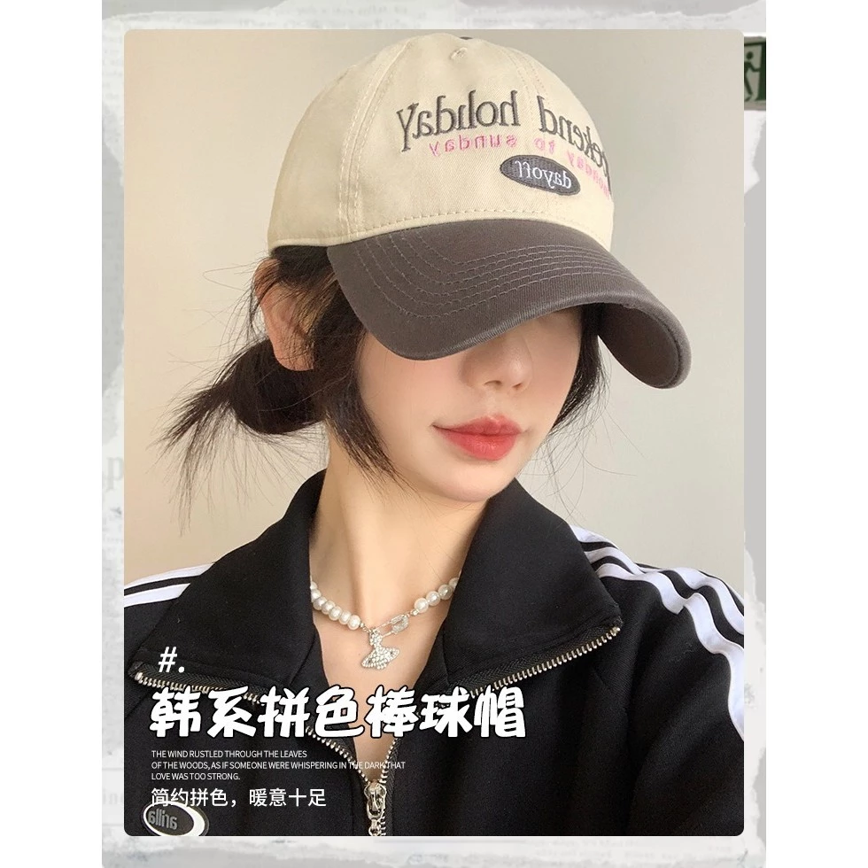 Mũ nữ phong cách retro Hàn Quốc và Nhật Bản, khóa màu mềm, thiết kế chu vi rộng giúp mặt nhỏ nhắn - 3