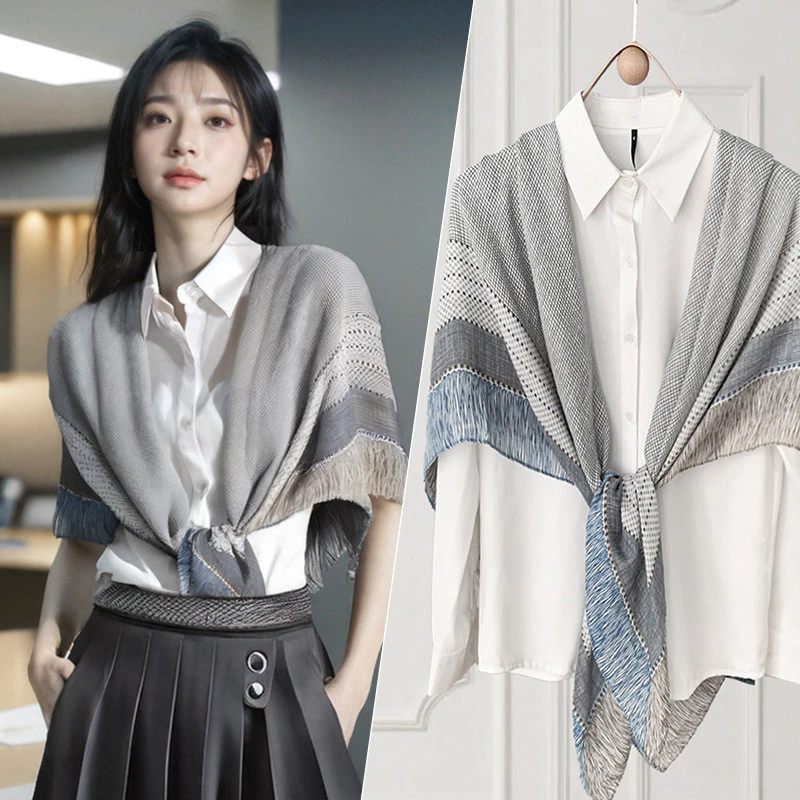 Mùa Hè - Áo Khoác Nhỏ và Khăn Choàng Phù Hợp Đi Dạo Phố - 2