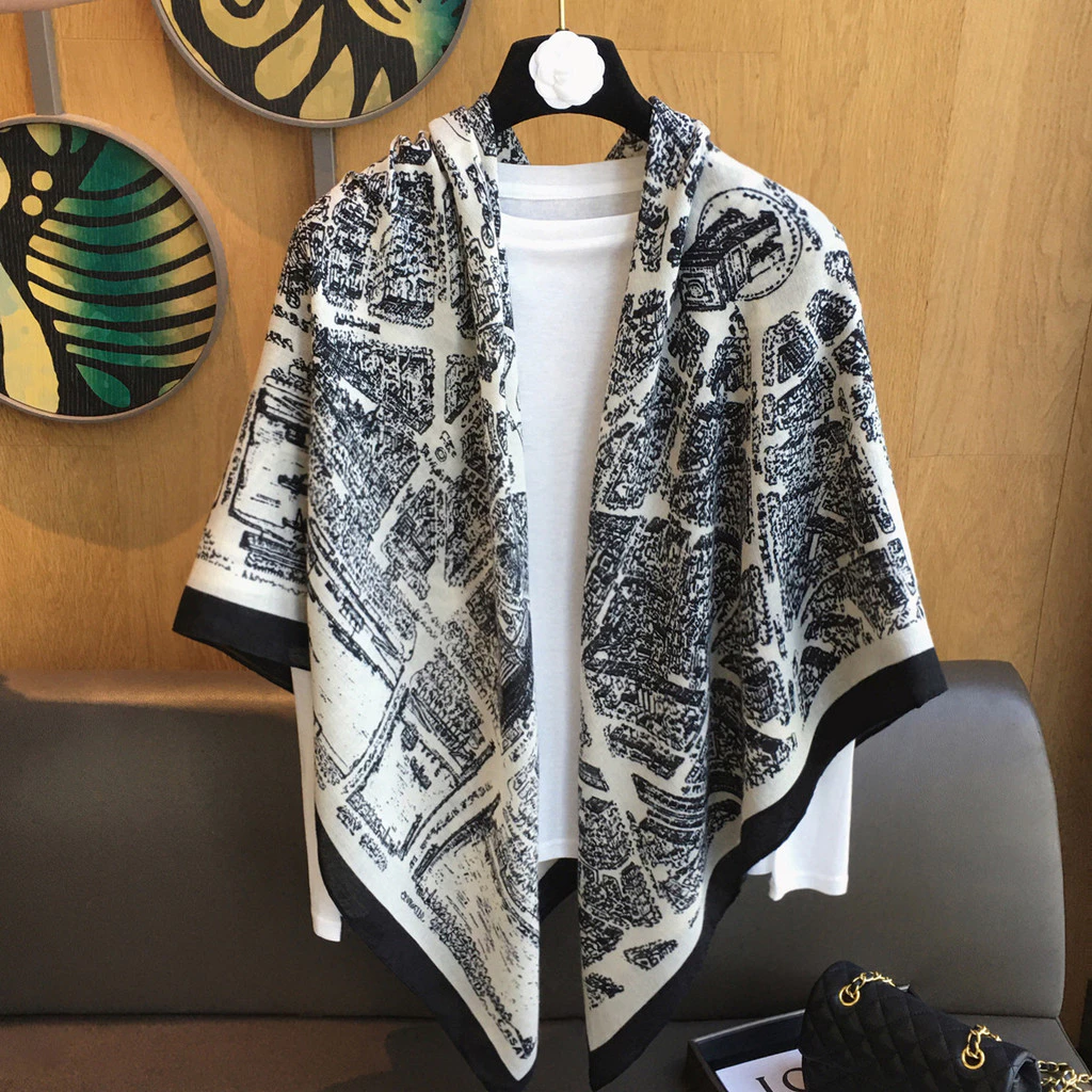 Mùa Hè - Áo Khoác Nhỏ và Khăn Choàng Phù Hợp Đi Dạo Phố - 4