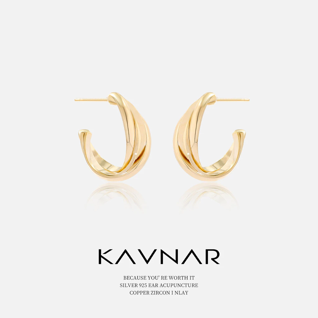 Bông tai xoắn bạc 925 đơn giản, phong cách sang trọng cho nữ - 3