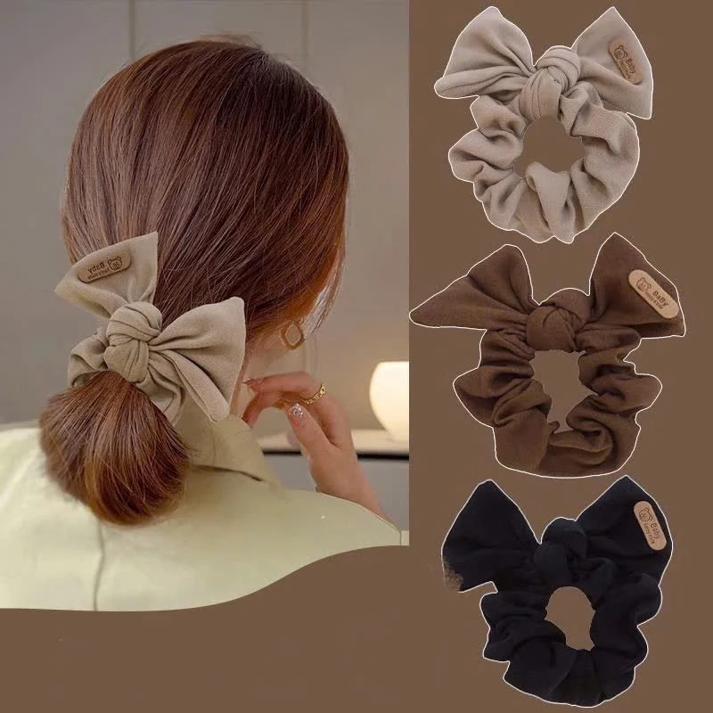 Dây buộc tóc scrunchies cột tóc LAGU Accessories phụ kiện buộc tóc màu pastel trơn - 2