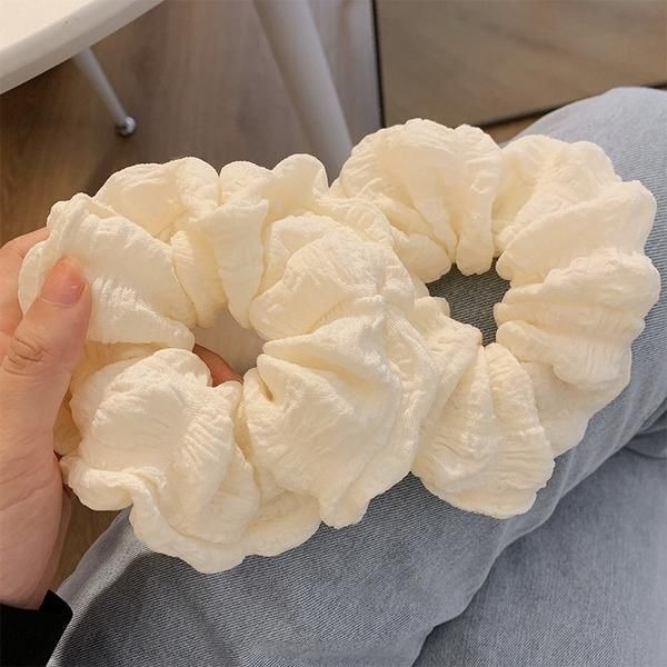 Dây buộc tóc scrunchies cột tóc LAGU Accessories phụ kiện buộc tóc màu pastel trơn - 4