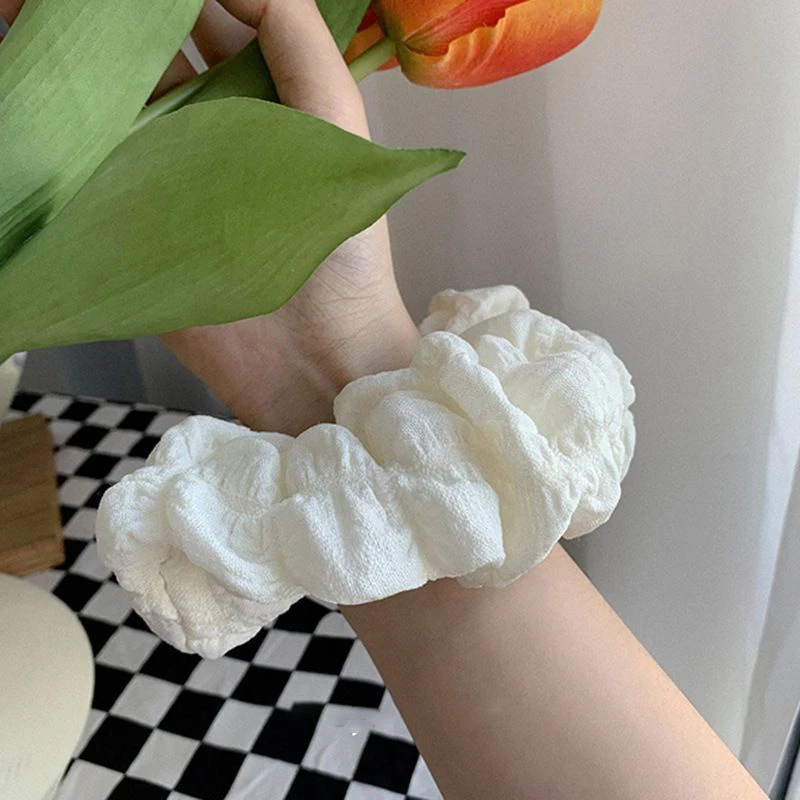 Dây buộc tóc scrunchies cột tóc LAGU Accessories phụ kiện buộc tóc màu pastel trơn - 5