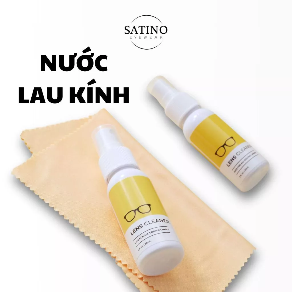 Nước lau kính SATINO rửa tròng kính cao cấp chuyên dụng nước xịt rửa màn hình máy tính điện thoại tivi máy ảnh [30ml]