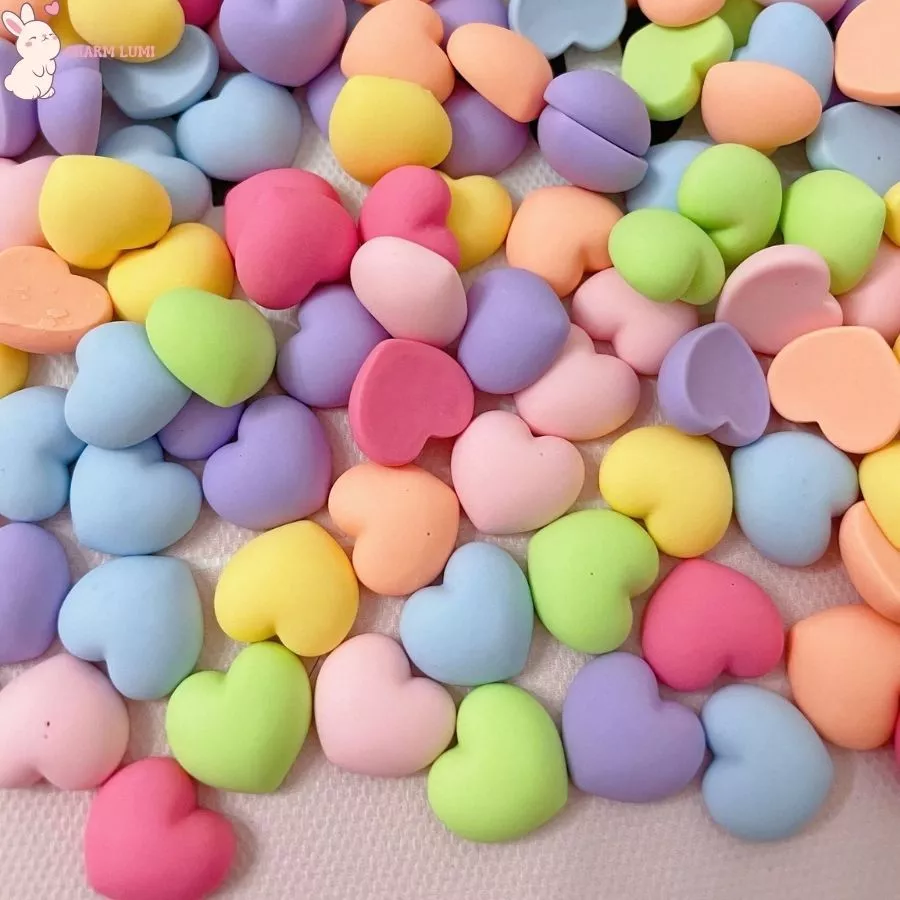 Charm Trái Tim Dán Trang Trí, Tạo Vẻ Đẹp Cho Đồ Vật - Charm Lumi