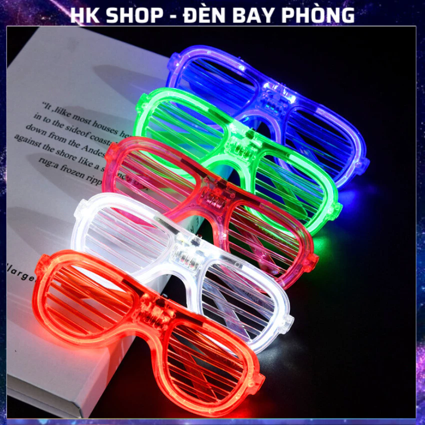 Mắt Kính Hình Kính Led Vuông Có Đèn Led Phát Sáng Kính Led Phát Sáng dùng đi bar , vũ trường , dạ hội , pub , club