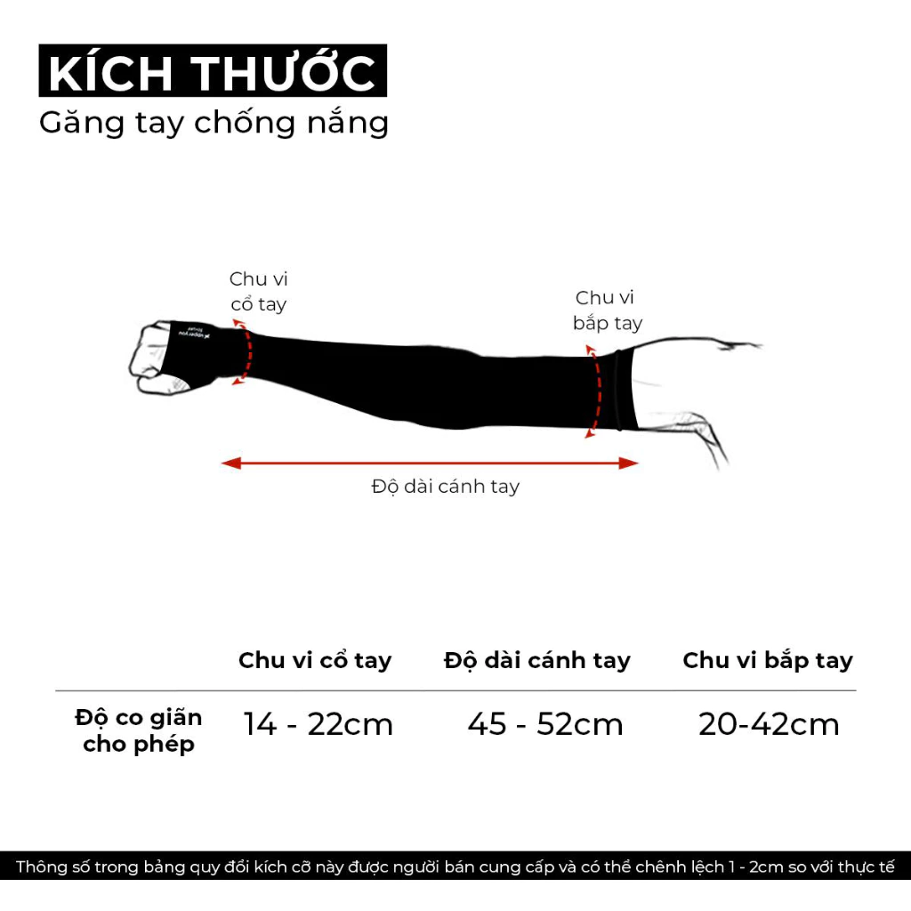 Găng Tay Chống Nắng Nam Nữ Cao Cấp Đạt Chuẩn UPF50+ VSOCKS Thun Lạnh Co Giãn 4 Chiều - ASLX01/OTX01/OTK01 - 3