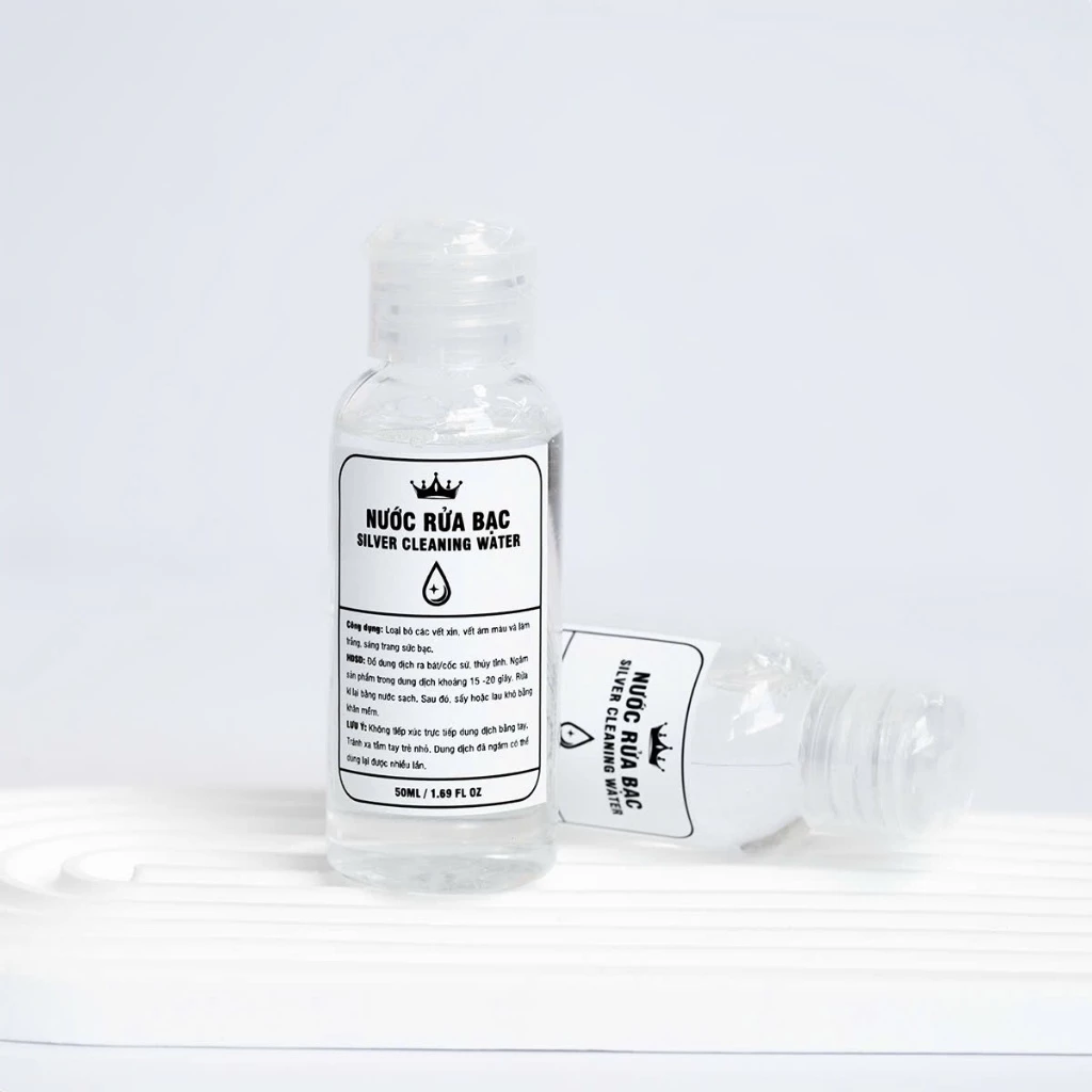 Nước rửa bạc loại to 50ml làm bóng sáng và làm mới trang sức bạc TBHP