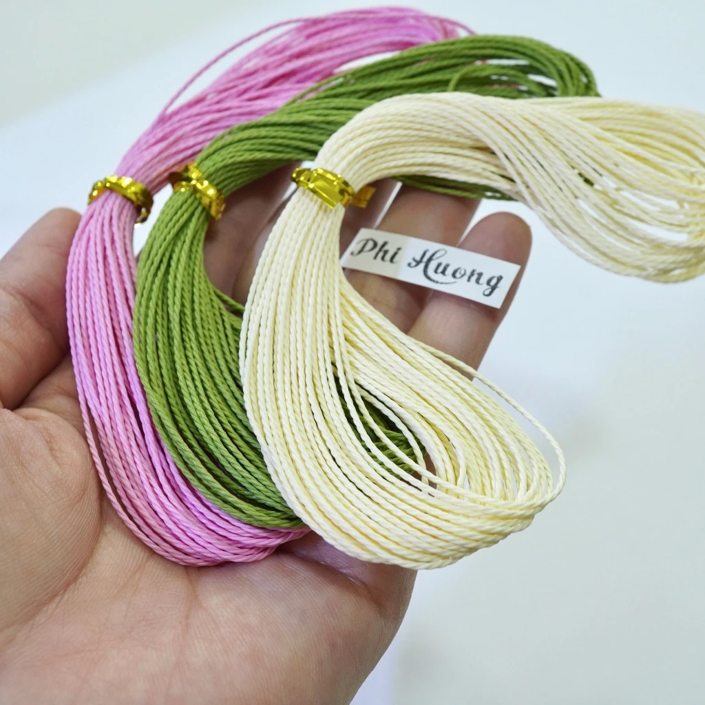 Bó 10 mét dây sáp Đài Loan size 1.0mm dùng xỏ vòng đeo tay handmade, làm dây treo điện thoại - 3