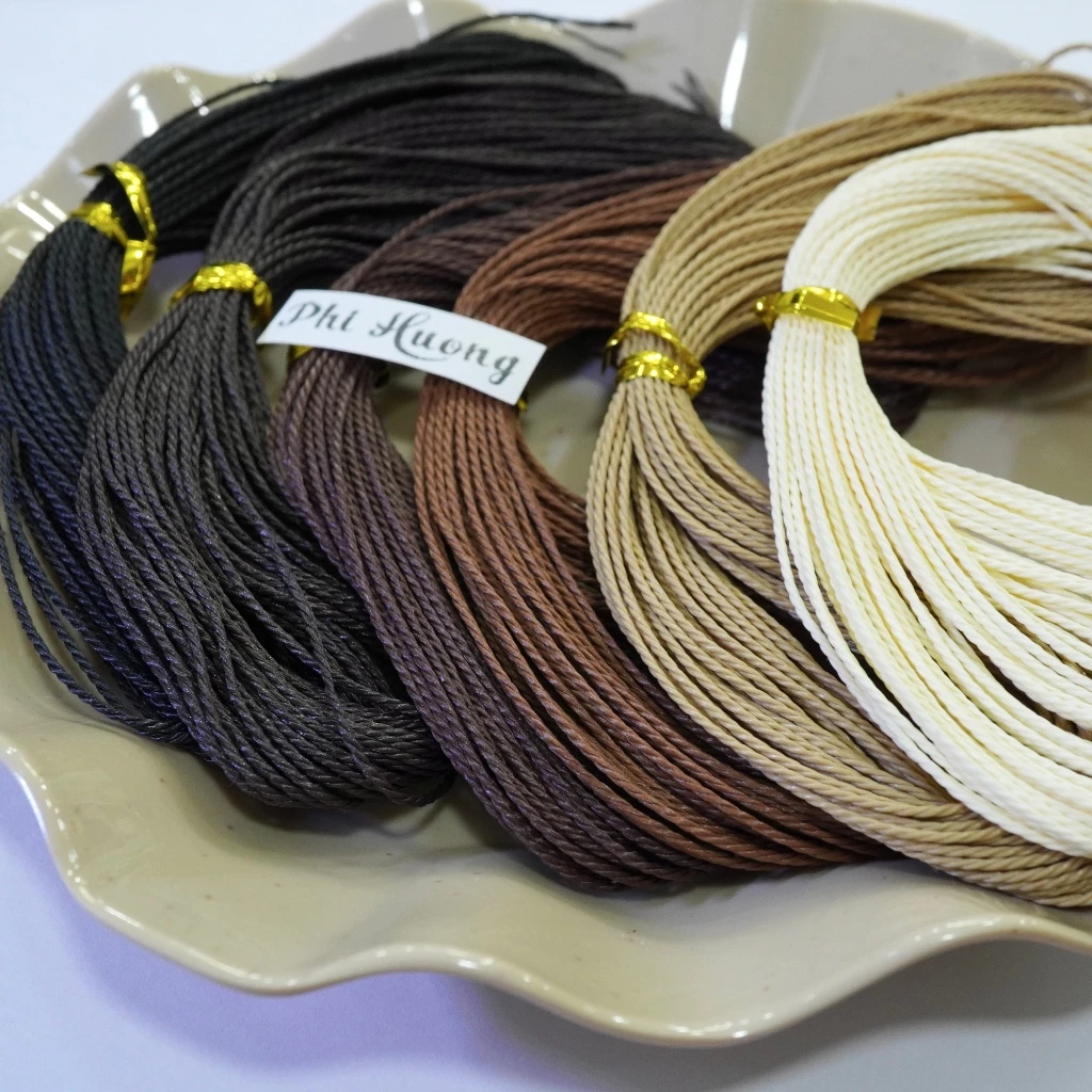 Bó 10 mét dây sáp Đài Loan size 1.0mm dùng xỏ vòng đeo tay handmade, làm dây treo điện thoại - 4