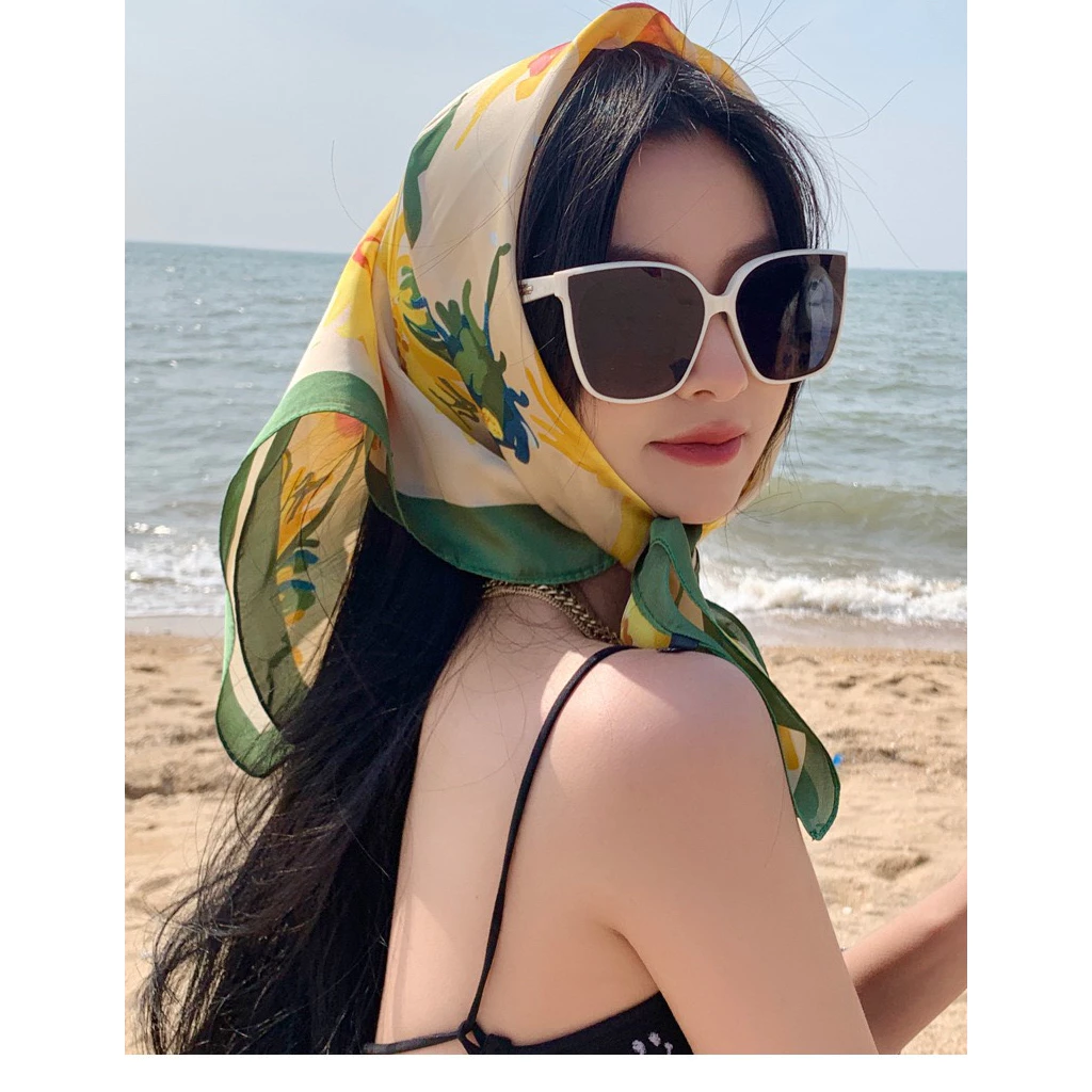 Khăn lụa vuông choàng cổ size 70x70cm (KL09) - 2