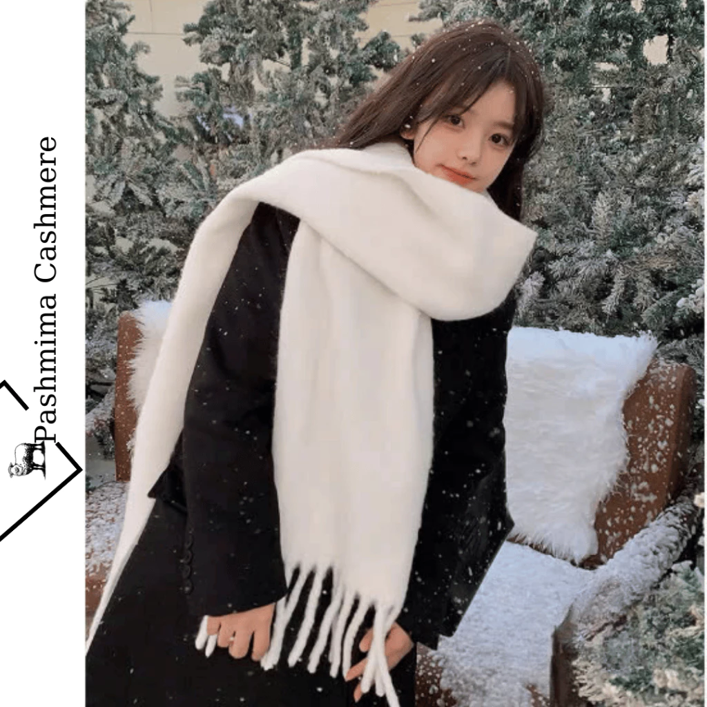 Khăn quàng cổ PASHMIMA CASHMERE bản rộng, Trơn Basic nhiều màu chất liệu Len dày cao cấp, lông mịn, ấm áp nam nữ K63