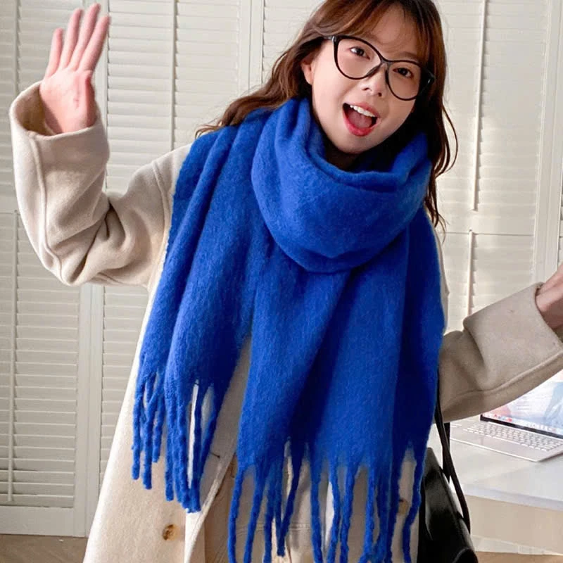 Khăn quàng cổ PASHMIMA CASHMERE bản rộng, Trơn Basic nhiều màu chất liệu Len dày cao cấp, lông mịn, ấm áp nam nữ K63 - 2