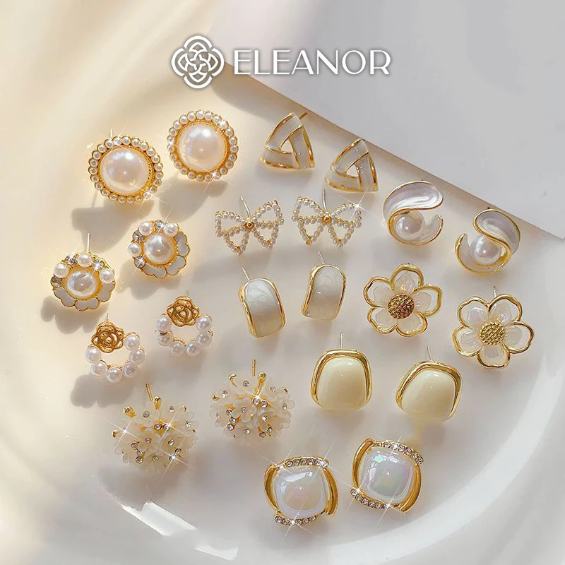 Bông tai nữ chuôi bạc 925 Eleanor Accessories đa dạng kiểu dáng phụ kiện trang sức khuyên tai 3660