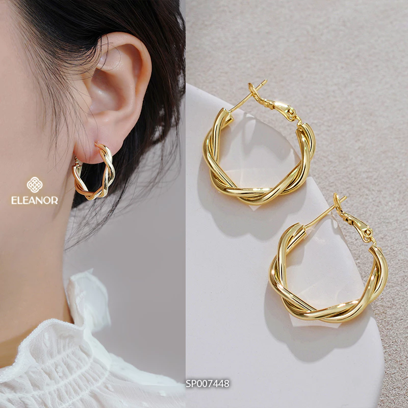 Bông tai nữ chuôi bạc 925 Eleanor Accessories đa dạng kiểu dáng phụ kiện trang sức khuyên tai 3660 - 2