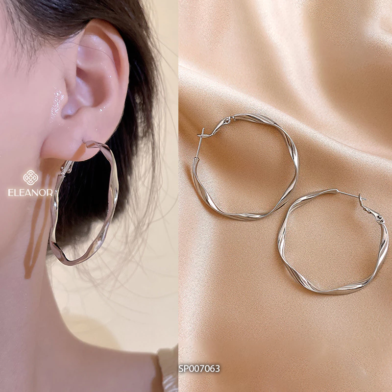 Bông tai nữ chuôi bạc 925 Eleanor Accessories đa dạng kiểu dáng phụ kiện trang sức khuyên tai 3660 - 5