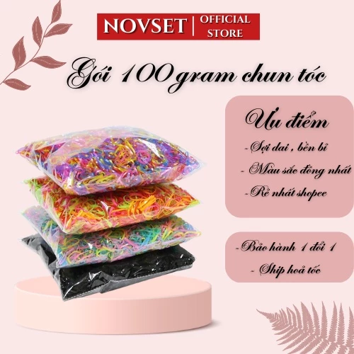 Gói 100g chun buộc tóc màu đen - giadungphuongnguyen [ S4 ]