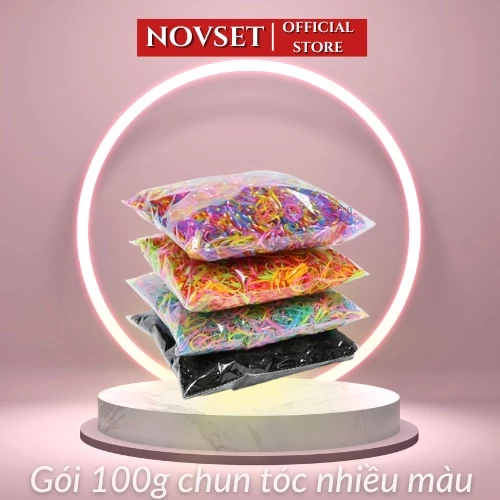 Gói 100g chun buộc tóc màu đen - giadungphuongnguyen [ S4 ] - 3