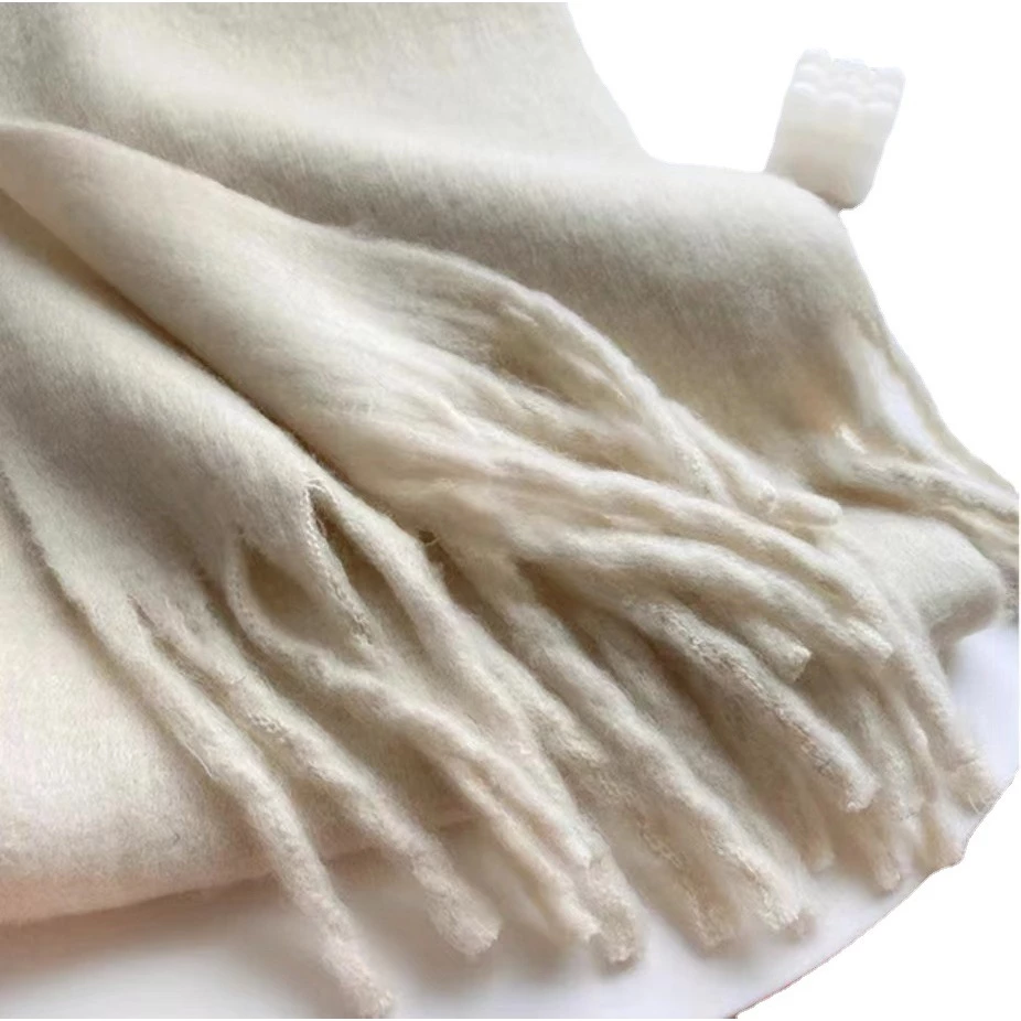 Khăn Len Quàng Cổ Màu Sắc Pastel Trơn Cực Mềm Mịn, Form Phồng Cực Dễ Phối - 5