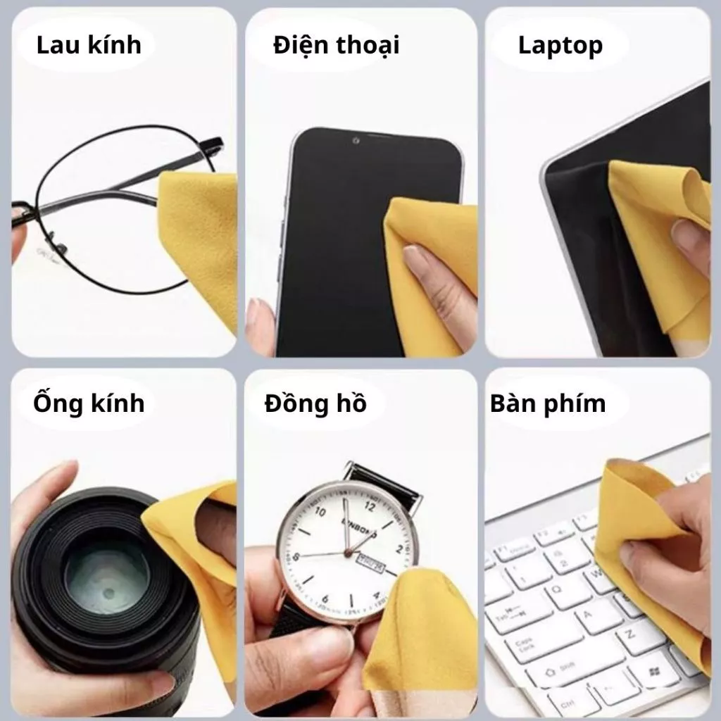 Khăn Lau Mắt Kính Chuyên Dụng Mềm Mại Đa Năng Lau Đồng Hồ, Điện Thoại, Laptop - 3