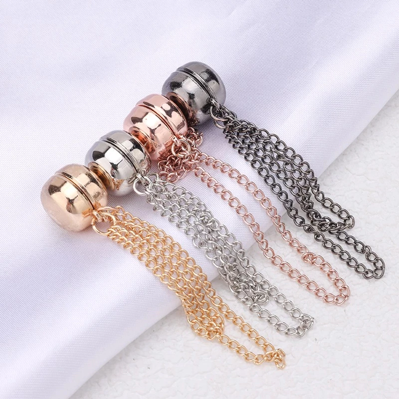 Set 4 Kẹp Nam Châm Cố Định Ống Quần, Áo Bị Trùng, Khóa Nút Điều Chỉnh Chiều Dài Quần Jean, Tây, Áo Thun - 2