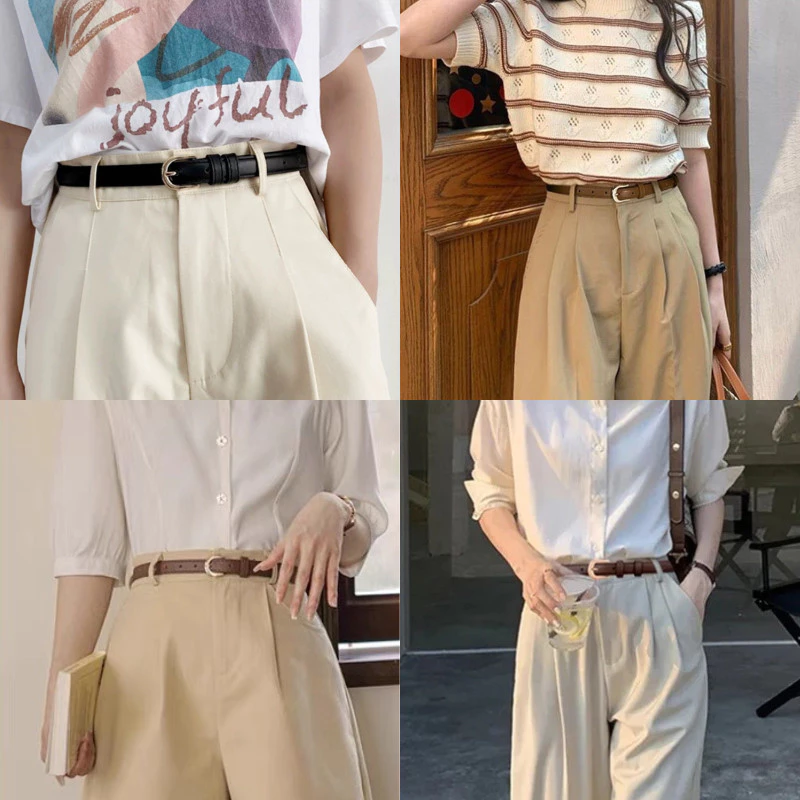 Thắt lưng nữ bản nhỏ Mely Fashion da PU cao cấp dây nịt dây đai nữ khóa kim loại phong cách mới hiện đại TL11 - 4