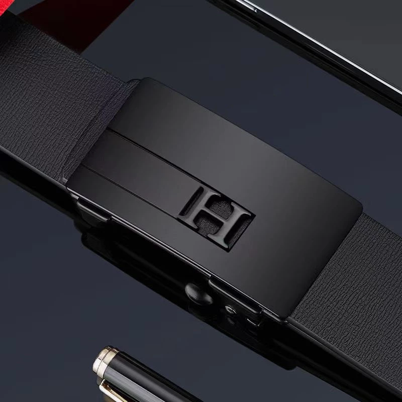 Thắt lưng nam da cao cấp khóa kim loại tự động không gỉ - Cam kết 1 đổi 1 bảo hành 12 tháng AKEDO - 3