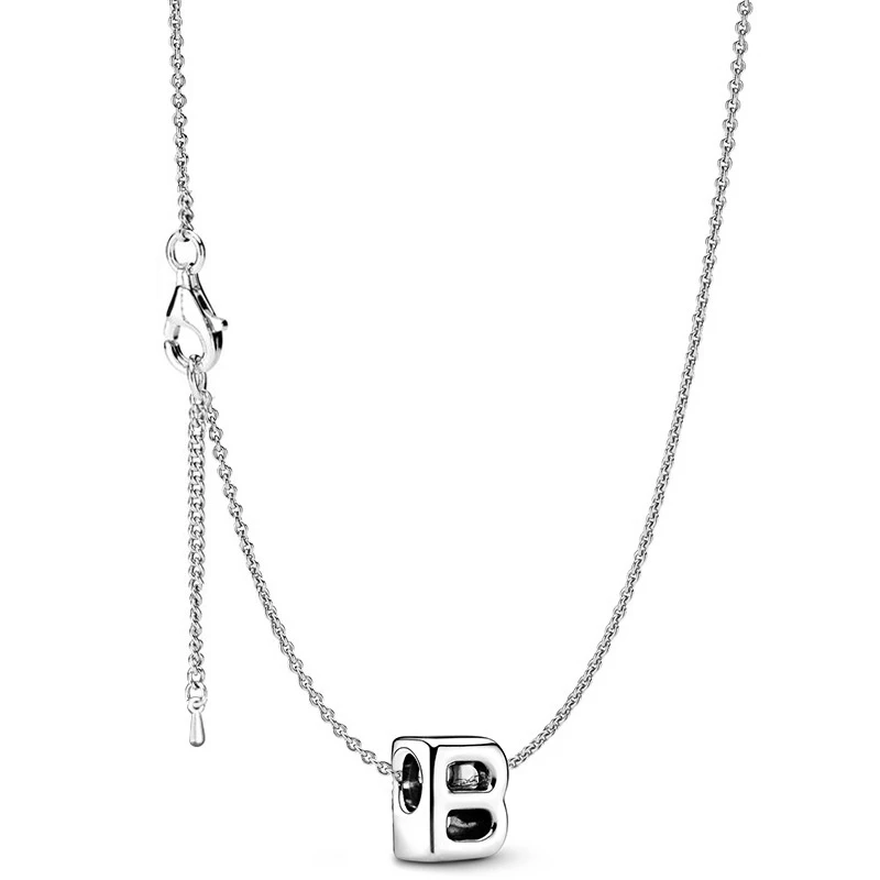 Vòng cổ Mặt Chữ Cái Tiếng Anh Màu Sắc Bạc DIY Dành Cho Nữ - 3