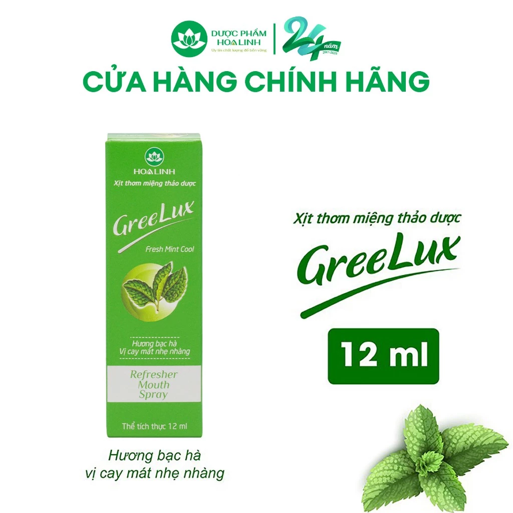Xịt Thơm Miệng Greelux Fresh Mint Cool (vị cay mát nhẹ nhàng)