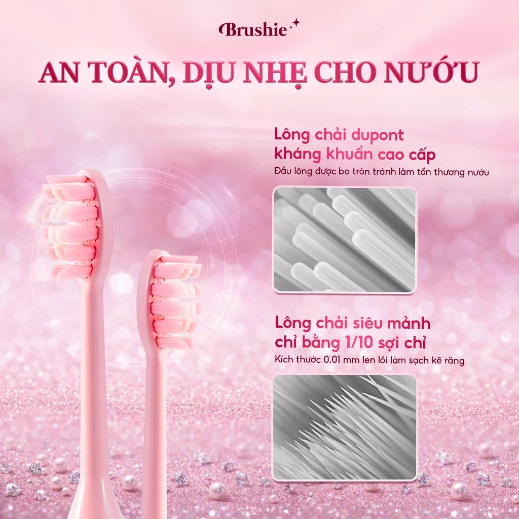 [GIÁ 525K TẠI LIVE SHOP] Bàn chải điện Brushie Ultra Plus tích hợp máy rửa mặt 5 chế độ phiên bản nâng Cấp 2025 - 3