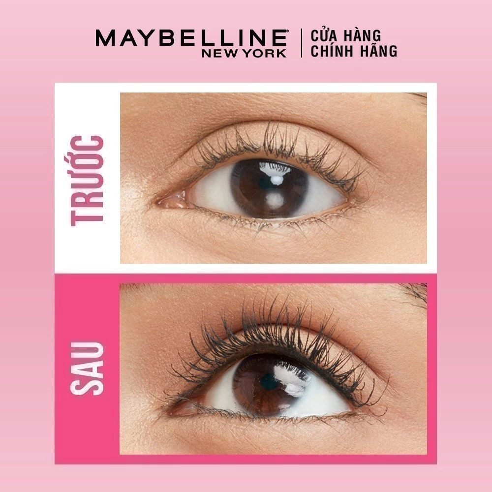 Mascara Dài Mi và Cong Mi Maybelline New York Hyper Curl Waterproof Chuốt Mi Đen Hiệu Quả Không Lem Không Trôi 9.2ml - 3