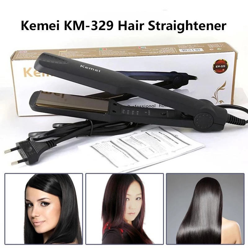 Máy Là Tóc Duỗi Tóc 4 Nấc Nhiệt Bản Pro Size To KEMEI PRO_KM329 - Máy tạo kiểu tóc, Bảo Hành 12 Tháng Rất Dẽ Sử Dụng - 4