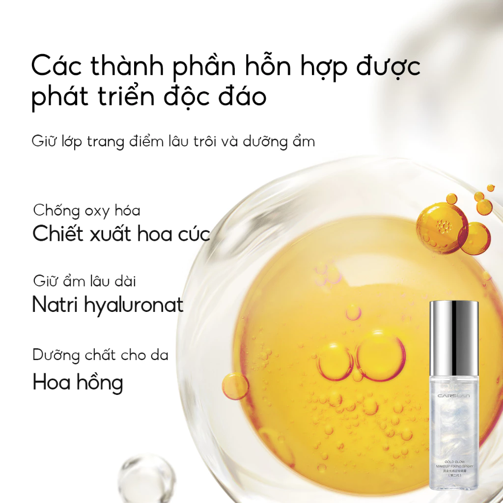 Xịt khoá nền trang điểm CARSLAN lâu trôi và kiểm soát dầu trên da 50ml - 4
