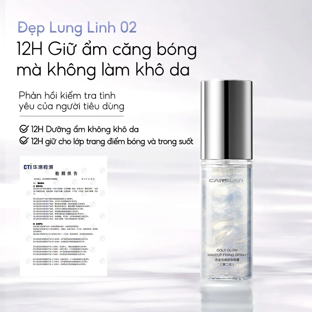 Xịt khoá nền trang điểm CARSLAN lâu trôi và kiểm soát dầu trên da 50ml - 6