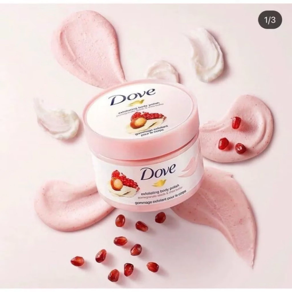 Kem Tẩy Tế Bào Chết Dove Lựu Đỏ Sáng Mịn, Chăm Da Dưỡng Trắng Da Hiệu Quả 298g - 4