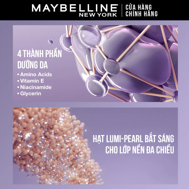 Kem nền bắt sáng Superstay Lumi Matte 30H che phủ siêu nhẹ mặt Maybelline New York 35ml [MỚI] - 4