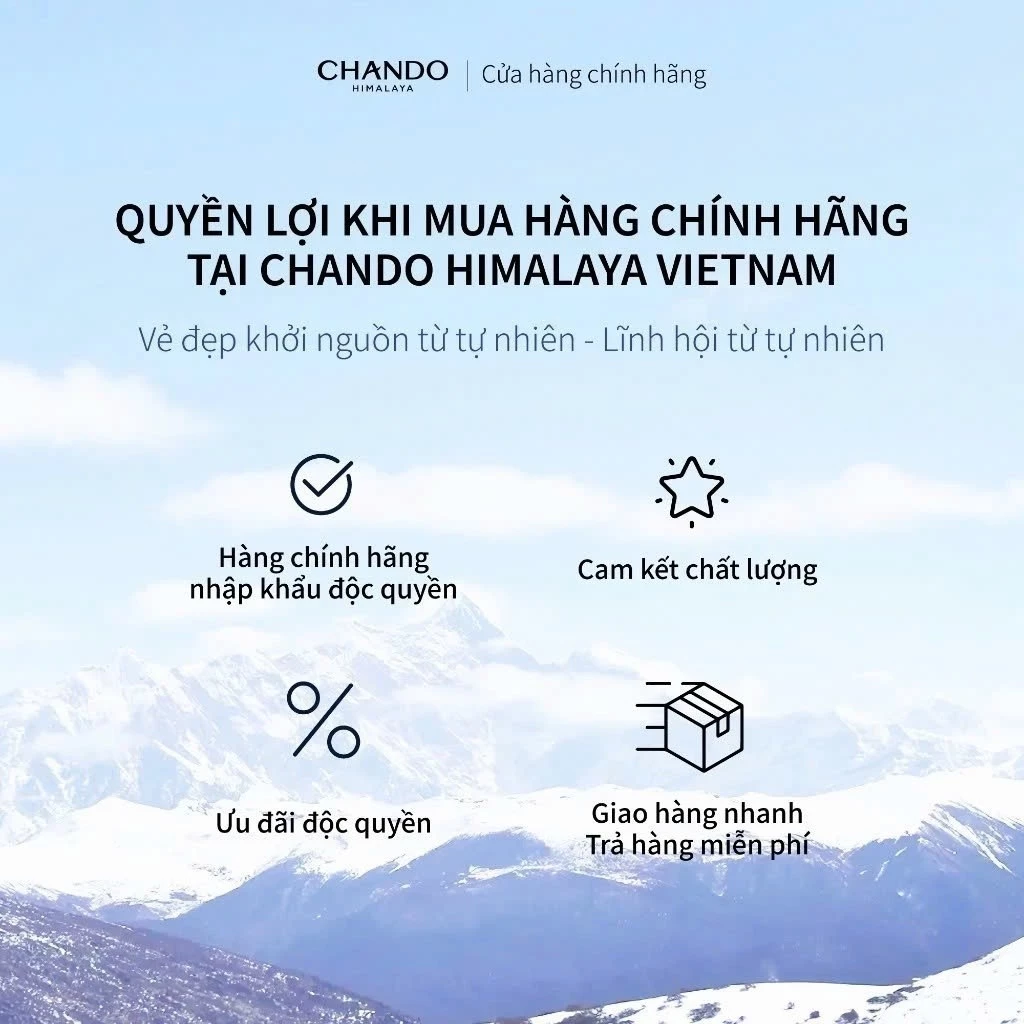Hộp Mặt Nạ Tinh Chất Hỗ Trợ Dưỡng Trắng Làm Dịu Da CHANDO Himalaya 33mL x 5 pcs Hàng Chính Hãng - 3