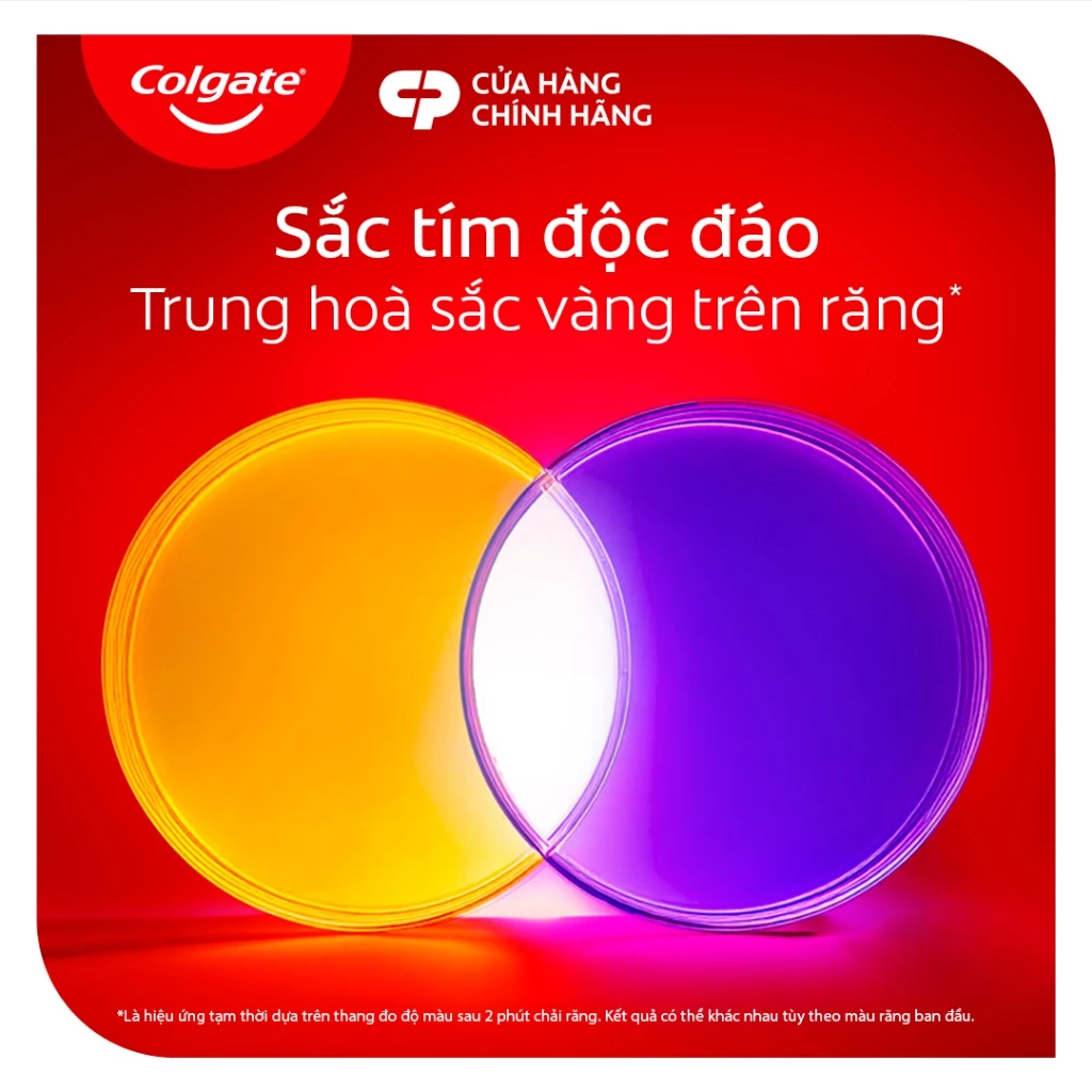 Kem Đánh Răng Colgate trắng răng Optic White Purple 100g công nghệ sắc tím, trung hòa ố vàng tức thì - 2