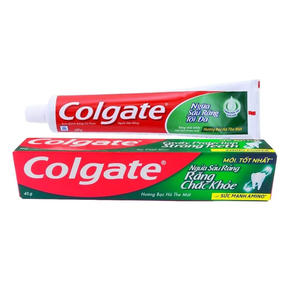 Kem đánh răng Colgate Ngừa Sâu Răng Làm Răng Trắng Sáng Hơi Thở Thơm Mát Chính Hãng 180g 100g 45g - 2