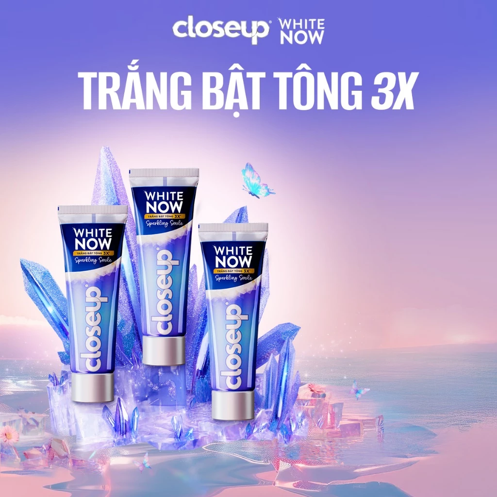 Bộ 3 kem Đánh răng Closeup White Now + Bộ 4 bàn chải Closeup Precision