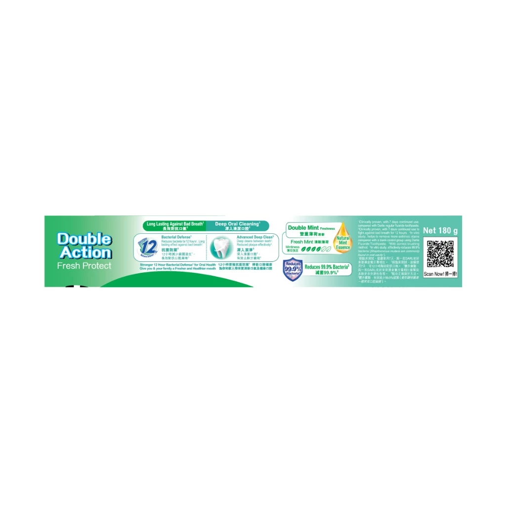 Kem đánh răng Darlie Bạc Hà Double Action Fresh Protect 180g - 4