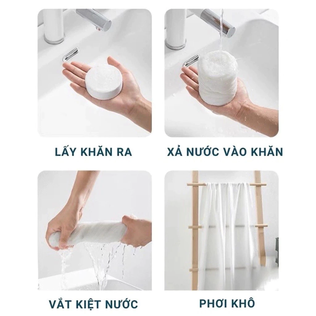 Khăn Tắm Nén Du Lịch Kích Thước 140 x 70cm, Khăn Tắm Dùng 1 Lần Tiện Lợi, Khăn Tắm Nén Khách Sạn, Khăn Tắm Nén Đỏ - 4