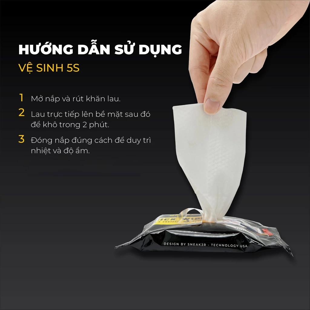 Gói Khăn Lau Vệ Sinh Giày Nhanh Quick Wipe Sneaker 12c KLG01 - 4