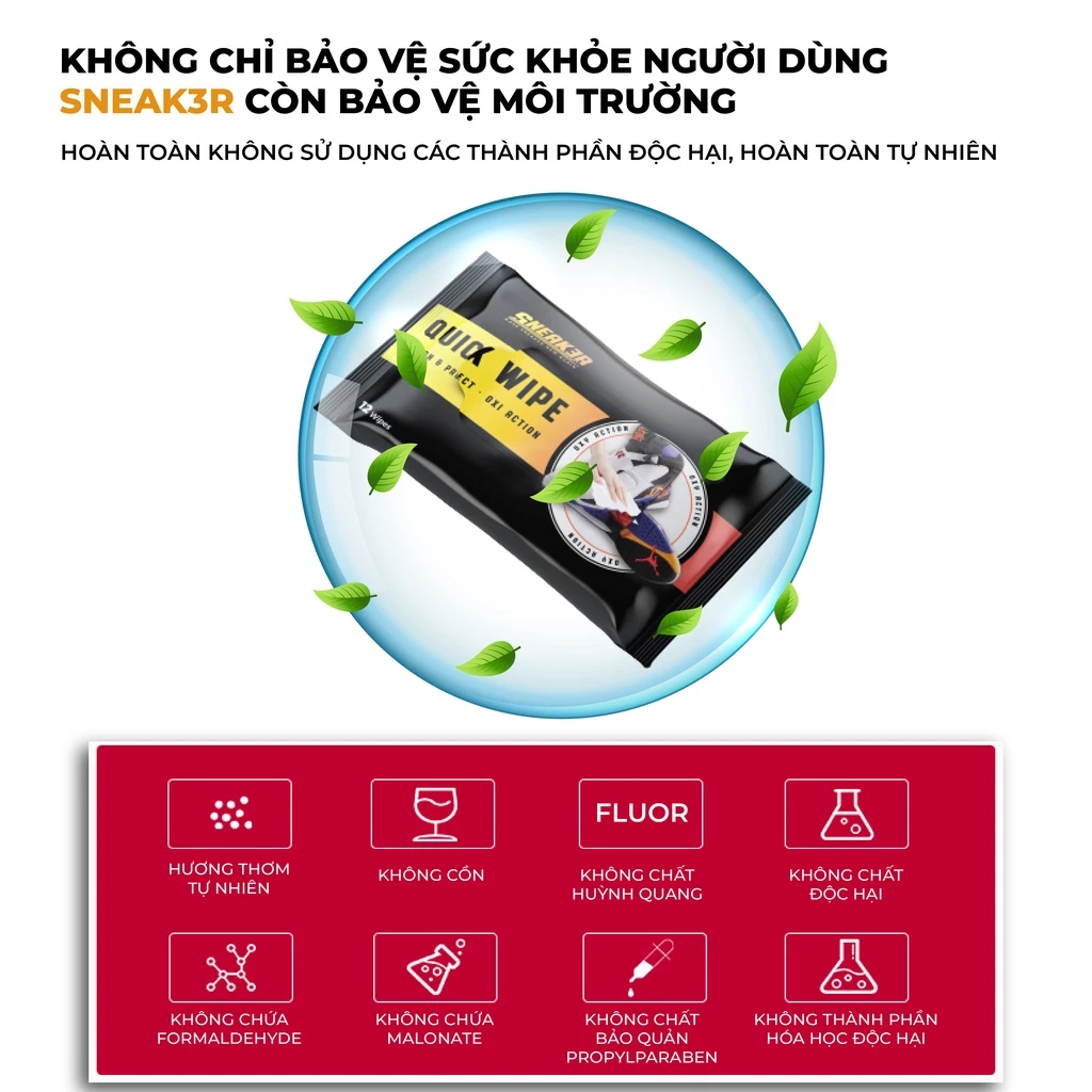 Gói Khăn Lau Vệ Sinh Giày Nhanh Quick Wipe Sneaker 12c KLG01 - 6