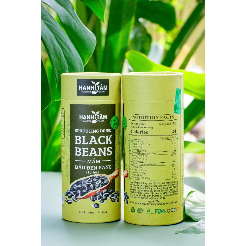 Combo 3 Hộp Trà Mầm Đậu Đen Rang - Hạnh Tâm - Thanh nhiệt, giảm cân, đẹp da - Hộp 140 gam - 3