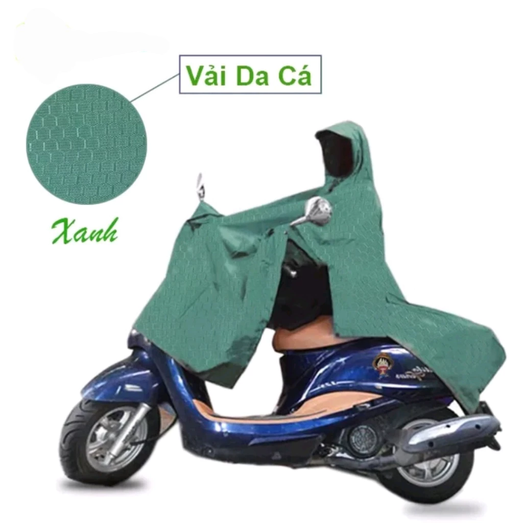 Áo Mưa Vải Dù Da Cá Xẻ Tà Cánh Dơi (Giá sỉ, Cao Cấp, Nhiều màu tùy chọn) - Hàng Xưởng Việt Nam - 4