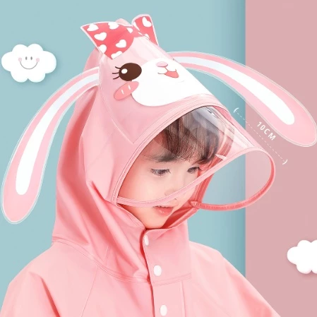 Áo Mưa Trẻ Em Áo Mưa Cho Bé Thiết Kế Khóa Kéo Họa Tiết 3D Chất Liệu EVA An Toàn Siêu Dai (không có ủng) - 5